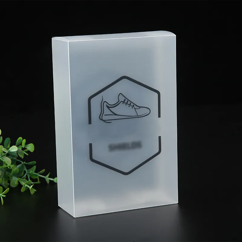 Caja de regalo de plástico PET de PVC pequeña plegable transparente esmerilada personalizada para embalaje