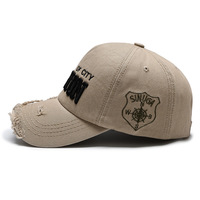 Nouvelle casquette de baseball en denim pur coton personnalisée avec lettres perforées sur le côté, casquette souple pour femme, style décontracté, casquette bec de canard, chapeau de soleil