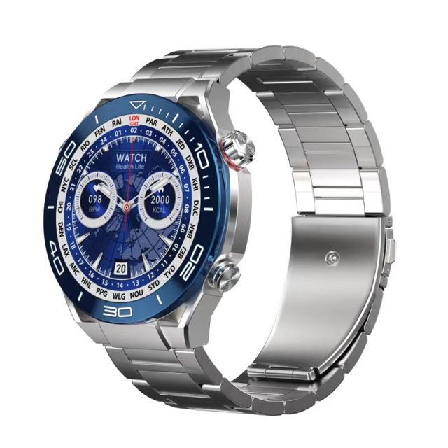 Newest Manufactory SK4 Smartwatch 1.53 Inch Display Round BT Call Gold Stainless Steel NFC Voice Short Video Control Air