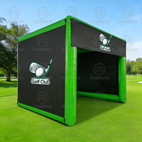 Cage de golf gonflable portable, simulateur de parcours, abri de type tente pop-up pour l'entraînement au golf en extérieur et en intérieur et l'ombrage