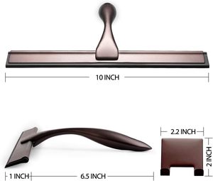 Raclette de douche polyvalente en acier inoxydable finition bronze pour porte de douche, fenêtre de salle de bain et nettoyage de vitres de voiture - Product Image 2
