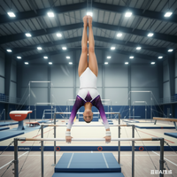 Justaucorps de gymnastique pour filles, manches longues, en tissu doux, imprimé numérique dégradé violet mystique, personnalisable OEM, en stock