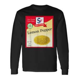 T-shirt à manches longues Lemon Pepper Spice Label, costume pour les fêtes - Product Image 1