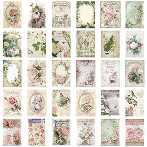 Cổ điển DIY sổ lưu niệm Giấy nền Pads 12Sheets A5 giấy 42 dán cho Tạp Chí rác ephemera Giấy Thủ công mỹ nghệ - Product Image 3