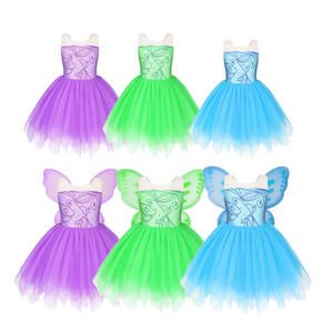 Noël Cosplay fantaisie fête filles princesse inspiré fée clochette robe Halloween fée papillon grenouille <span class=keywords><strong>Tiana</strong></span> Costumes - Product Image 1