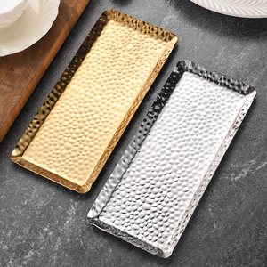 Đa-mục đích thép không gỉ búa tráng miệng Khay phục vụ tấm trang trí khay mỹ phẩm Organizer phục vụ lưu trữ khay - Product Image 3