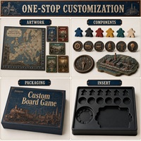 Jeu de société personnalisé sur le thème du patrimoine industriel : Opérations sur la route européenne, jeu de stratégie de table avec meeples en bois et art de plans d'aménagement