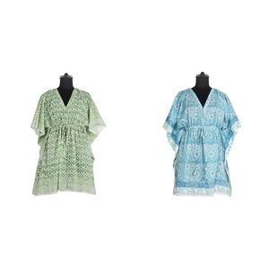 Petite robe courte et décontractée, caftan ample, motif Floral, pour femme, robe courte décontractée - Product Image 1