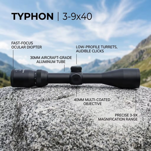 TYPHON 3-9x40 SFP, Tubo de 20 mm, Aleación de Aluminio, Resistente al Agua, a Prueba de Golpes, Revestimiento Multicapa, Visor Táctico Iluminado - Product Image 6