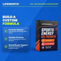 LIFEWORTH – Sachets de Gel Énergétique Sportif Marque Blanche Saveur Agrumes Endurance 60G à Base de Glucides ODM GMP ISO