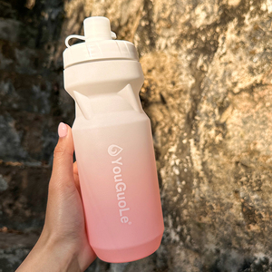 <span class=keywords><strong>Logo</strong></span> personnalisé 650ml bouteille d'eau de vélo sans BPA réutilisable PP sport de qualité alimentaire presser pour le cyclisme et le camping compagnon de voyage - Product Image 6
