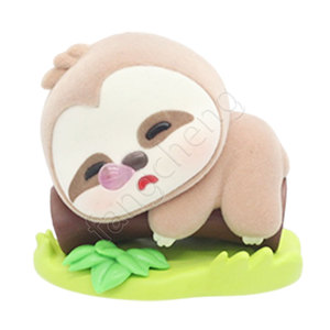 Figurine de paresseux endormi de dessin animé, <span class=keywords><strong>animal</strong></span> endormi Kawaii, objet de collection, jouet en capsule, jouet en boule, jouet doux floqué, poupée de boîte mystère - Product Image 4