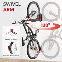 Support mural pivotant pour vélo, pas de levage lourd requis, supports pour vélos pour garage, porte-vélos gain de place, facile à monter et à démonter