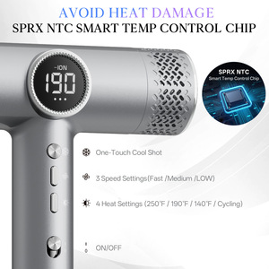 Asciugacapelli Ionico Negativo Portatile con Diffusore, Asciugacapelli Elettrico da Viaggio per Hotel, <span class=keywords><strong>Spazzola</strong></span> Styler ad Aria Calda - Product Image 4