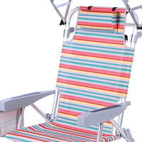 Chaise de plage pliante Oxford avec auvent pare-soleil pour la plage et le camping, chaise pliante inclinable réglable, directement de l'usine