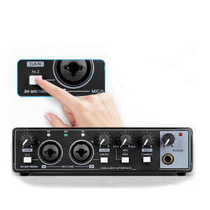 มืออาชีพคอมพิวเตอร์บันทึกเสียงสดอุปกรณ์ร้องเพลง USB ภายนอกกีตาร์เสียงสตูดิโอเสียงการ์ด - Product Image 1