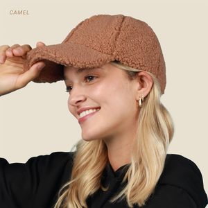 Sherpa Baseball <b>Cap</b> Unisex Fleece Adjustable <b>Winter</b> Hat for Outdoor Use - Product Image 4