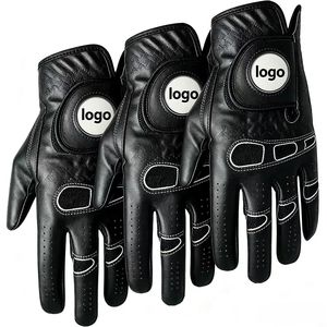 Guante de Golf de Cuero Cabretta con Logotipo Personalizado, Guantes de Golf Antideslizantes con Marcador de Pelota Extraíble para Hombre - Product Image 5