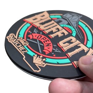 Parches con Logotipo Personalizado en 3D, Posavasos Redondos de Goma PVC Suave con Logotipo en Relieve, Tapete de Silicona Plástica para TAZAS - Product Image 1