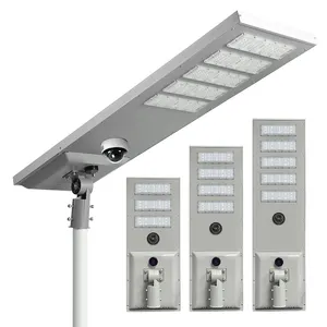 LKG seri 20W 30W 40W 60W 80W, lampu jalan tenaga surya semua dalam satu dengan kamera CCTV