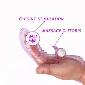 Funda Vibradora para Dedos de Goma Suave Transparente en Morado, Rosa y Negro, para Adultos, Herramienta de Masaje y Estimulación - Product Image 4