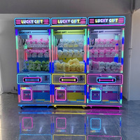 Machine de capture de peluches à monnayeur, vitrine commerciale entièrement transparente en verre trempé, pour centre de jeux intérieur et salle d'arcade