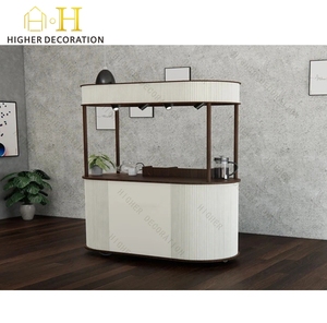 Elegant Style Mobile Coffee Kiosk Design Wood Metal Coffee <strong>bar</strong> <strong>Counter</strong> Led Spot Light For Coffee Kiosk In Mall - Product Image 3