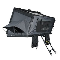 Tente de toit rigide triangulaire en aluminium Zentopia pour 2-3 personnes, quatre saisons, double couche, ouverture rapide hydraulique, imperméable 3000 mm