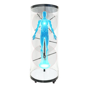 3D <b>Hologram</b> LED <b>Fan</b> Projector Splicing Cylindrical <b>Hologram</b> Human Size Cabinet Advertising Display 65cm 1x3 <b>Hologram</b> <b>Fan</b> - Product Image 2