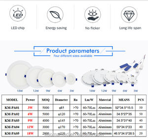 LEDパネルライト屋内天井照明,高ルーメン卸売り埋め込み超薄型小型 - Product Image 3