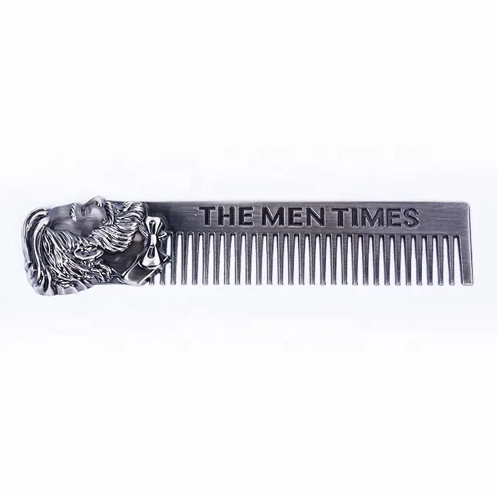 New high quality stainless steel metal beard comb for men factory price