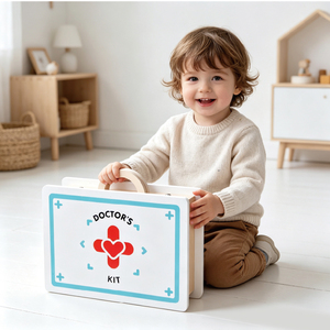 Jeu de rôle, équipement médical, valise de transport, jouet de simulation, ensemble de <span class=keywords><strong>docteur</strong></span> en <span class=keywords><strong>bois</strong></span> pour enfants - Product Image 2