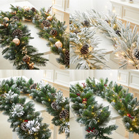 Wanwan W17 PVC Dichte Vloeiende Witte Ranken Glimmende Kerstversieringen voor Bureau- en Raamdecoratie Feestdagen Decoratie Cadeau