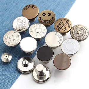 Custom Metal Jeans <b>Buttons</b> Round Embossed Logo Nickel-Free Fashion Denim <b>Button</b> Studs for Jacket Clothing - Product Image 2
