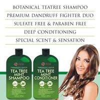 R'ENDASE Botany Tea Tree Shampooing et revitalisant à la menthe Combat la perte de cheveux, les pellicules, les démangeaisons du cuir chevelu, favorise la croissance des cheveux Sans sulfate 473ml