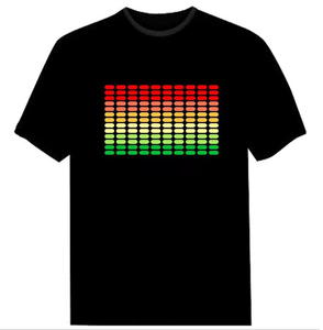 Custom Light up Sound Activated EL Flashing t Shirt Led <strong>Party</strong> Mens <strong>Tshirt</strong> - Product Image 3