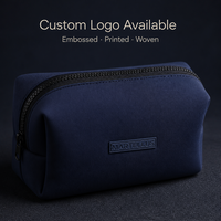 Pochette personnalisée en néoprène avec fermeture éclair en résine, sac de rangement pour câbles électroniques, étui à cosmétiques, organiseur d'accessoires numériques
