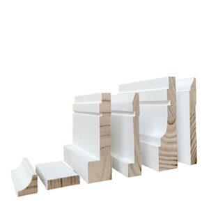 Hiện đại truyền thống Thiết kế gỗ TRIM tường khuôn primed Finger-Joint thông Gỗ ván chân tường khuôn - Product Image 1