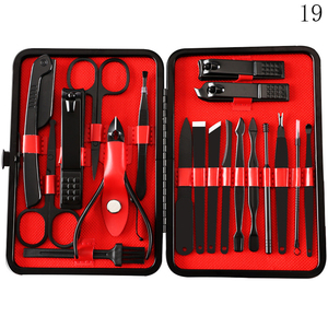 WELLFLYER Ensemble d'outils de soin des ongles noirs 7 pièces Kit de <span class=keywords><strong>manucure</strong></span> pédicure professionnel pour femmes et hommes - Product Image 6