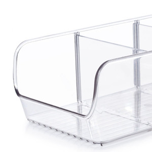 3 Compartment Plastic Storage Box Food Fridge Bin Storage Box Storage Drawers For Kitchen