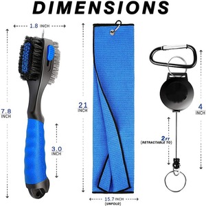 Kit de nettoyage pour clubs de golf PASSEN PASSEN-0202 avec brosse, crochet pour serviette et autres outils de nettoyage essentiels - Product Image 3