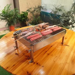 Parrilla de carbón de acero inoxidable con rotación automática con 9 pinchos, motor de velocidad variable y ventilador de <span class=keywords><strong>barbacoa</strong></span> eléctrico - Product Image 4