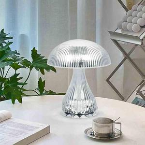 Lámpara de Mesa Moderna con Forma de Medusa, Flexible, Recargable, con Interruptor de Control, Luz de Ambiente para Dormitorio, Comedor, Bar, Cafetería, Hotel, CA - Product Image 1