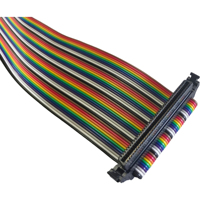 Cable flexible IDC de paso medio de 1.27mm para la serie FX2B, 0.5A 12V, 32-100 pines, compatible con FX2BA, para computadoras y motocicletas personalizadas