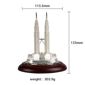 Modelo Arquitectónico de las <span class=keywords><strong>Torres</strong></span> Gemelas <span class=keywords><strong>Petronas</strong></span> de Malasia, Famosas en Todo el Mundo, Estatuas Metálicas Personalizadas, Recuerdos Turísticos, Modelo de Edificio en Miniatura 3D - Product Image 6