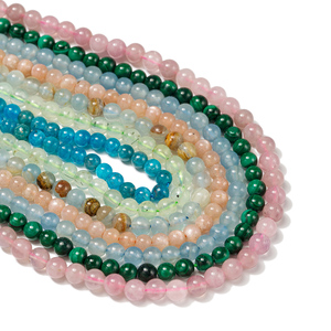 Perles rondes lisses multicolores <span class=keywords><strong>de</strong></span> 4mm pour la fabrication <span class=keywords><strong>de</strong></span> bijoux Pierre <span class=keywords><strong>de</strong></span> soleil Apatite Préhnite <span class=keywords><strong>Malachite</strong></span> - Product Image 4