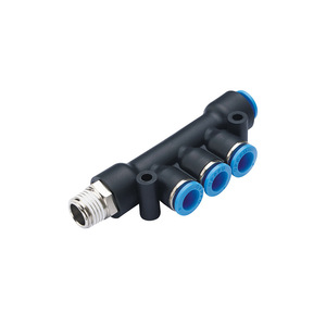 ข้อต่อลมแบบเร็ว Xingyi Technology รุ่น PKB4 6 8 01 02 03 แบบเกลียว 5 ทาง สำหรับท่อ PU - Product Image 2