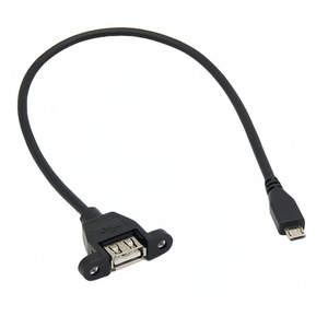 Micro Usb To Usb Female Extension Cable With <b>Screw</b> Holes V8 Interface Data Cable All <b>Copper</b> - Product Image 2