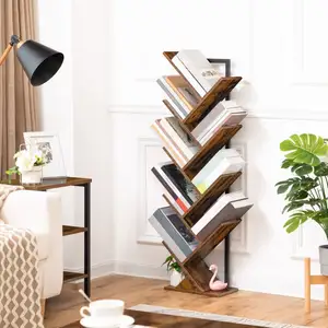 Wholesale Tree Shaped Bookshelf Tree Branch Bookcase Wooden Free Standing Book Tree Shelf Book Case