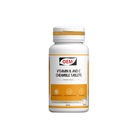 Comprimés à croquer de Vitamine B Complexe à Marque Blanche Personnalisée B12 B1 B2 Acide Folique Supplément Multiminéral Santé OEM ODM